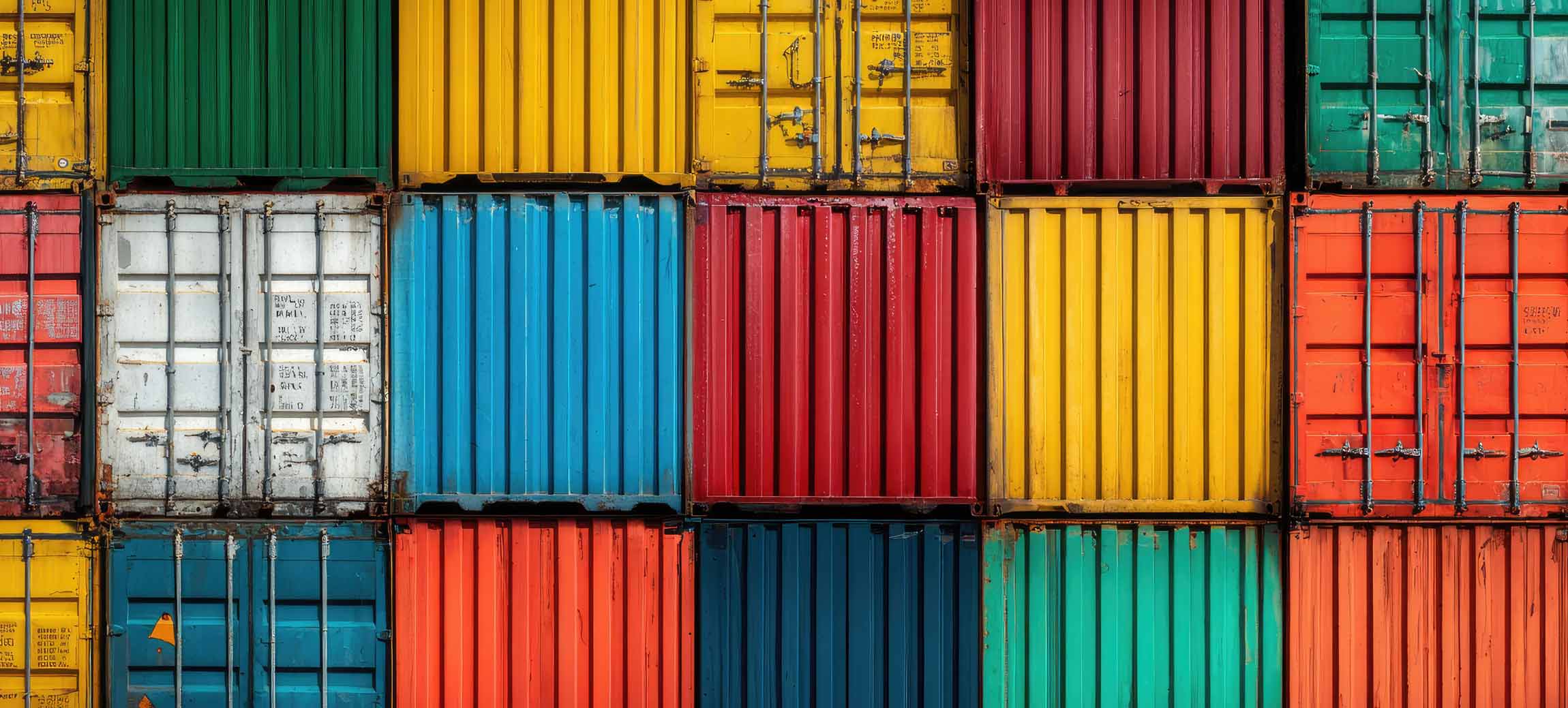 stacked shipping containers